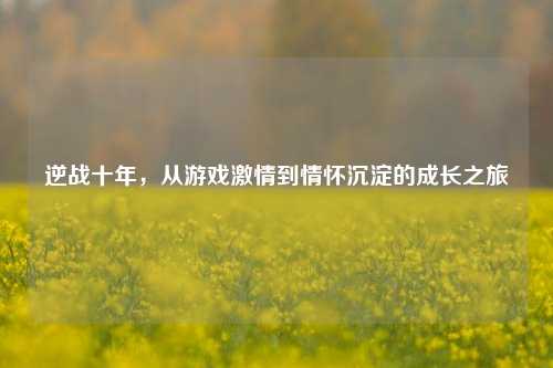 逆战十年，从游戏激情到情怀沉淀的成长之旅