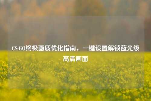 CS:GO终极画质优化指南，一键设置解锁蓝光级高清画面