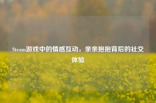Steam游戏中的情感互动，亲亲抱抱背后的社交体验