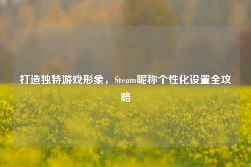打造独特游戏形象，Steam昵称个性化设置全攻略