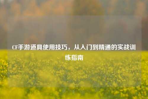 CF手游道具使用技巧，从入门到精通的实战训练指南