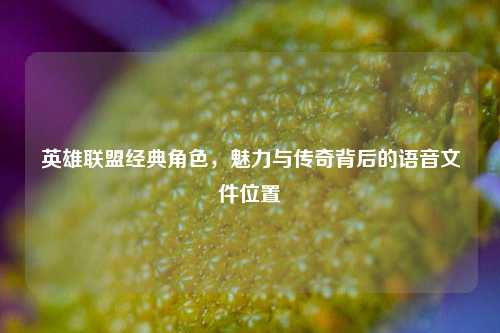 英雄联盟经典角色，魅力与传奇背后的语音文件位置