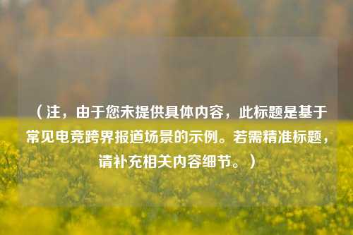 （注，由于您未提供具体内容，此标题是基于常见电竞跨界报道场景的示例。若需精准标题，请补充相关内容细节。）