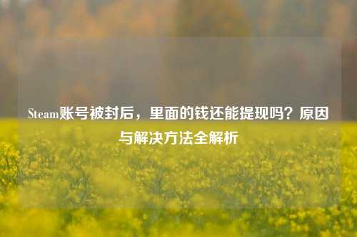 Steam账号被封后，里面的钱还能提现吗？原因与解决     全解析