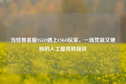 当怪兽     95539遇上CSGO玩家，一场荒诞又硬核的人工服务转接战