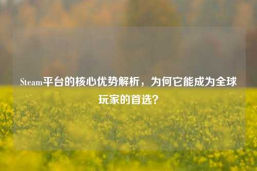 Steam平台的核心优势解析，为何它能成为全球玩家的首选？