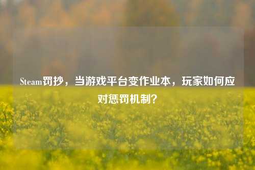 Steam罚抄，当游戏平台变作业本，玩家如何应对惩罚机制？