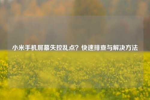 小米手机屏幕失控乱点？快速排查与解决     