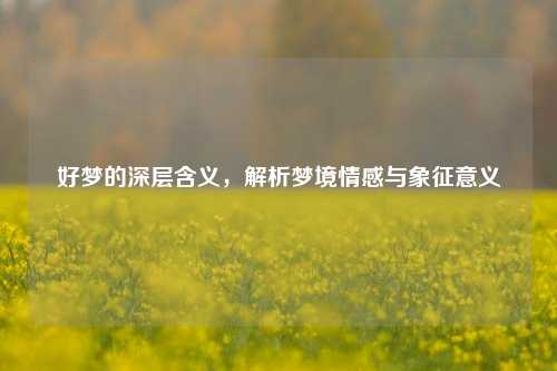 好梦的深层含义，解析梦境情感与象征意义
