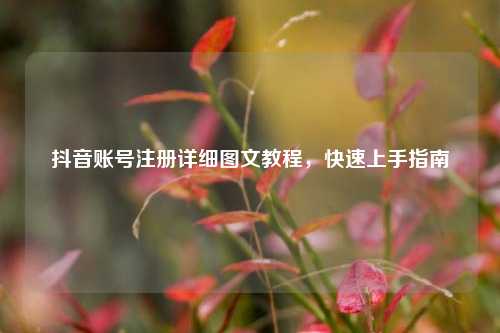抖音账号注册详细图文教程，快速上手指南