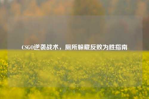 CSGO逆袭战术，厕所躲藏反败为胜指南
